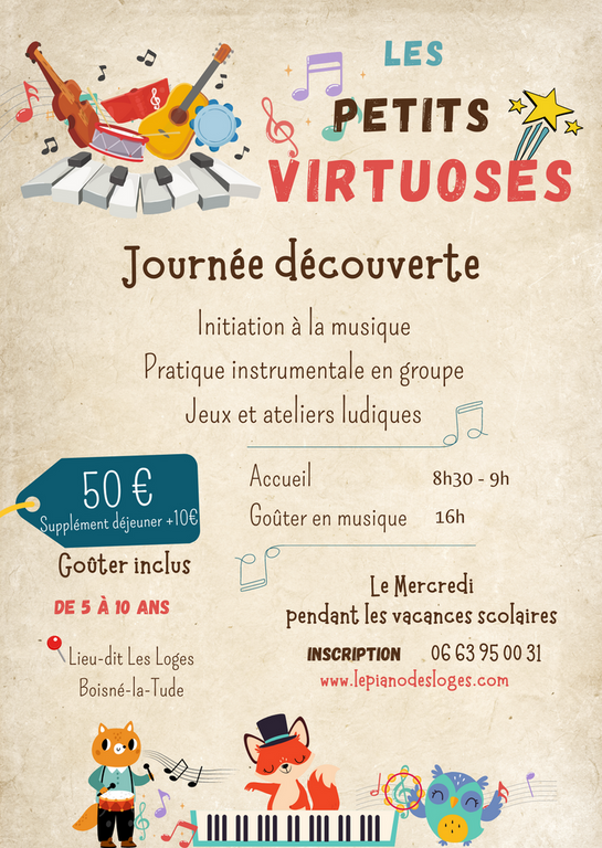 Stages de musique pour enfants Angoulême Sud Charente