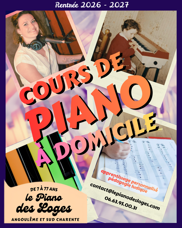 C'est la rentrée ! Réservez vos cours de piano à Angoulême et dans le Sud Charente